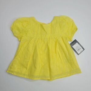 Toddler Girls Crochet Shine Striped Shirt Yellow New